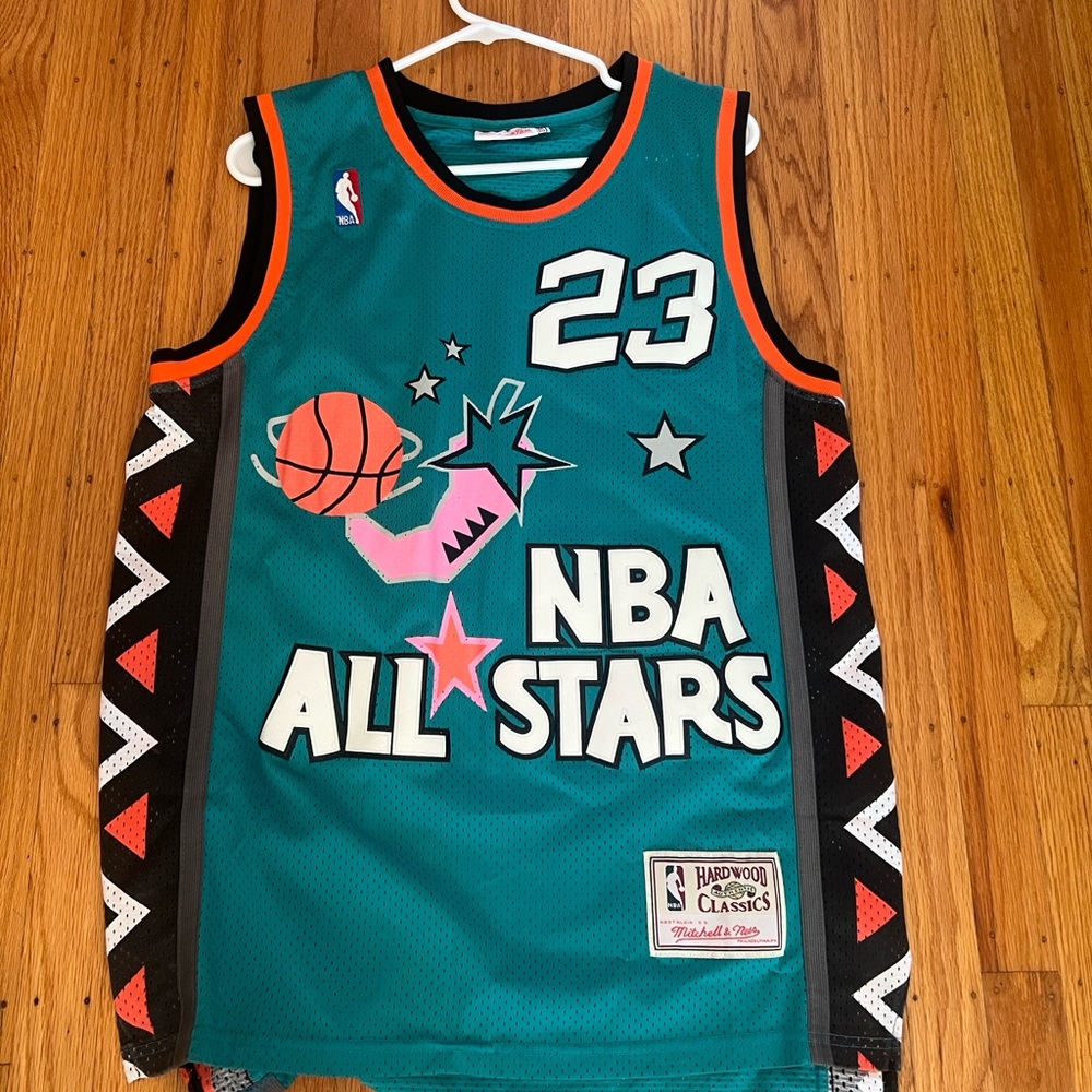 Mitchell & Ness Teal NBA Jersey with Orange Trim
